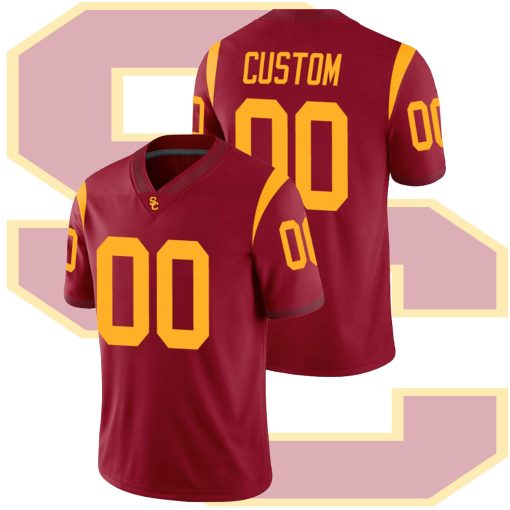 Custom USC Trojans Cardinal College Football Alumni Player Game Jersey