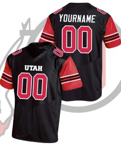 Custom Utah Utes Black College Football Jersey
