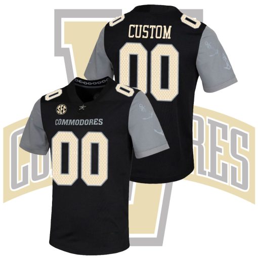 Custom Vanderbilt Commodores Black Untouchable Game College Football Jersey