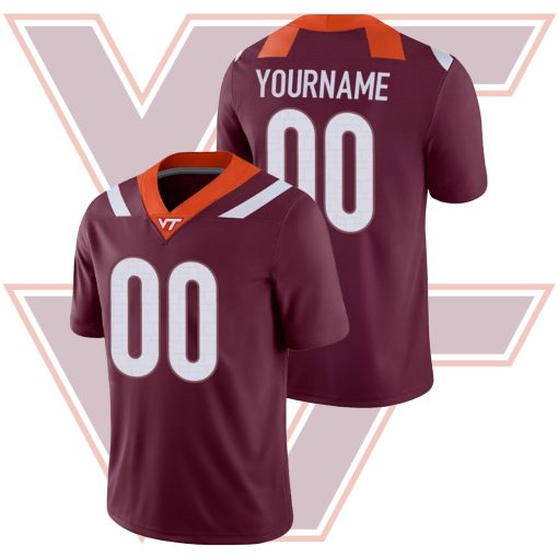 Custom Virginia Tech Hokies Maroon Game College Football Jersey