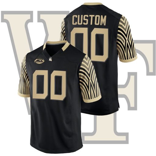 Custom Wake Forest Demon Deacons Black College Football Jersey