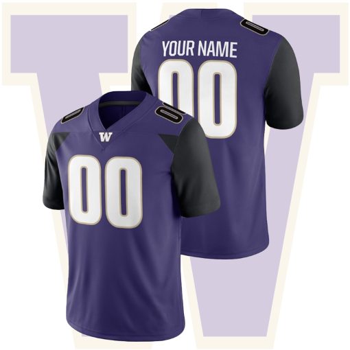 Custom Washington Huskies Purple College Football Game Jersey