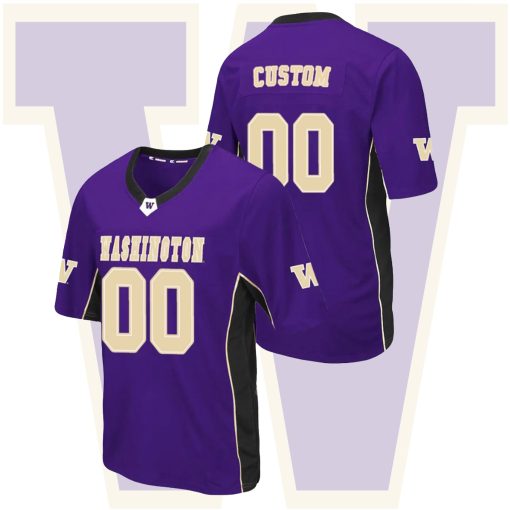 Custom Washington Huskies Purple Max Power College Football Jersey