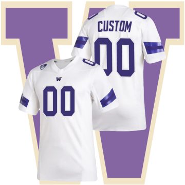 Custom Washington Huskies White Premier College Football Jersey