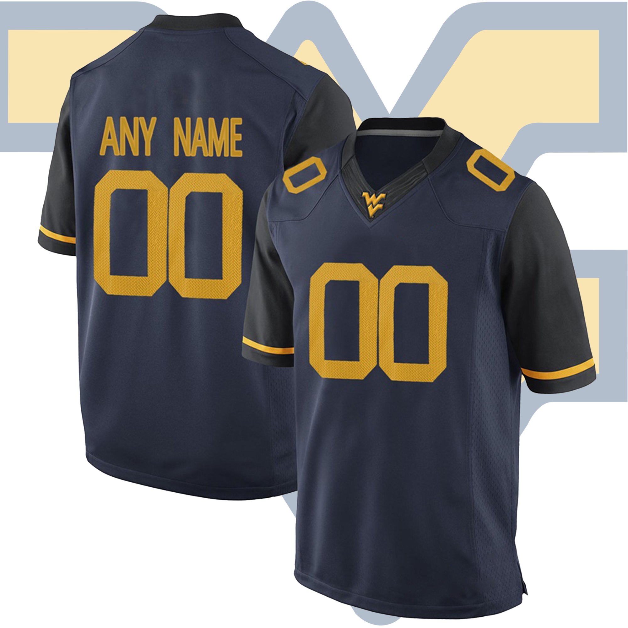 Custom West Virginia Mountaineers Blue College Limited Football Jersey Custom West Virginia Mountaineers Blue College Limited Football Jersey