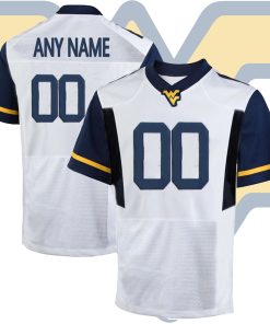 Custom West Virginia Mountaineers White College Limited Football Jersey