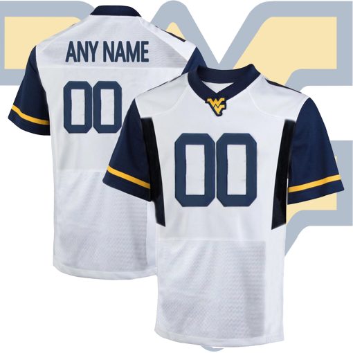 Custom West Virginia Mountaineers White College Limited Football Jersey