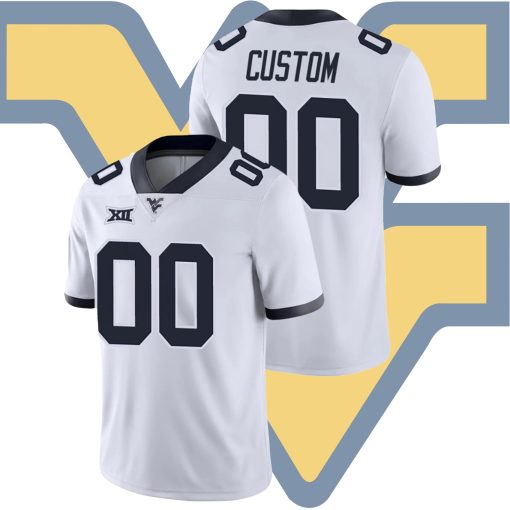 Custom West Virginia Mountaineers White Game College Football Jersey