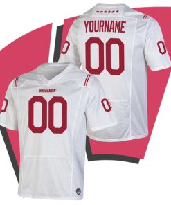 Custom Wisconsin Badgers White Game College Football Jersey
