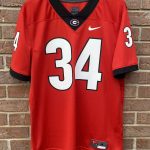 Custom Georgia Bulldogs Red College Football Home Game Jersey photo review