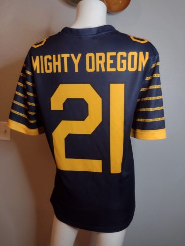 Custom Oregon Ducks Navy Webfoot 100th Rose Bowl Limited College Football Jersey photo review
