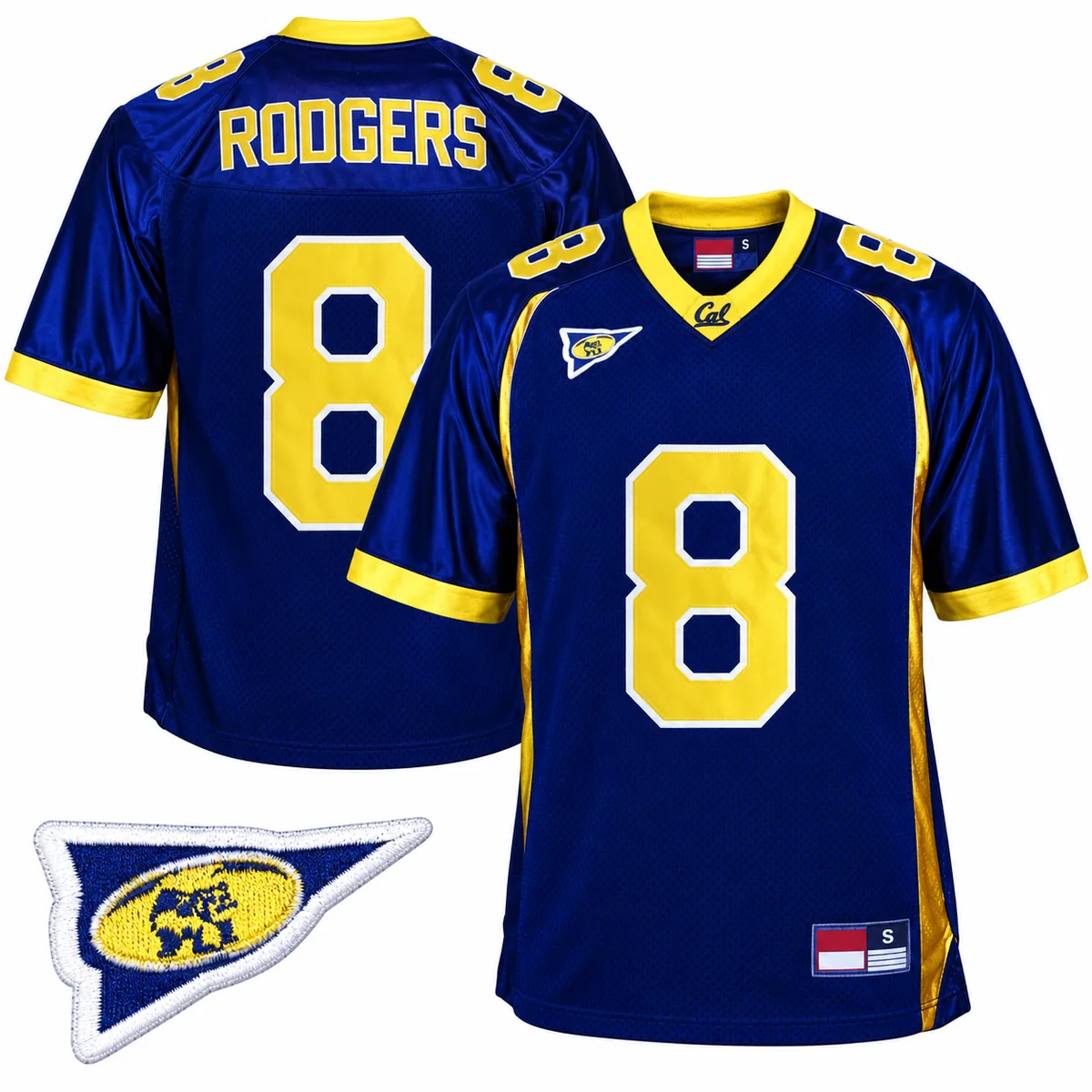 Aaron Rodgers California Golden Bears #8 Navy College Football Jersey Aaron Rodgers California Golden Bears number 8 navy football jersey front and back