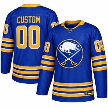 Custom Buffalo Sabres 2020-21 Return to Royal royal blue jersey, front and back