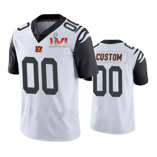 Custom-Bengals-White-Stitched-NFL-Limited-Rush-Jersey-Copy