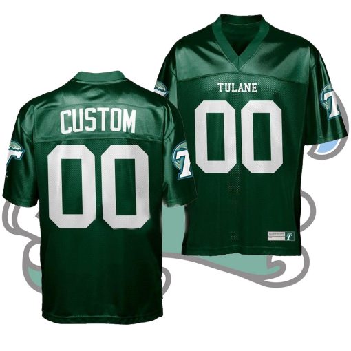 Custom Tulane Green Wave Green 2023 Cotton Bowl College Football Playoff Jersey