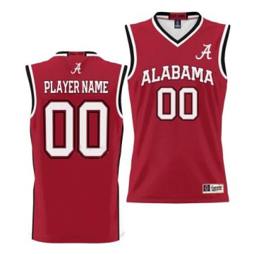 Custom Alabama Crimson Tide Nil Pick-a-player Crimson Basketball Jersey