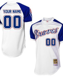 Custom Atlanta Braves 1974 White Throwback Jersey