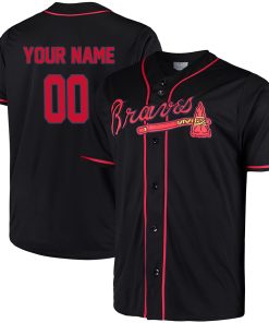 Custom Atlanta Braves 2012 Black Fashion Jersey