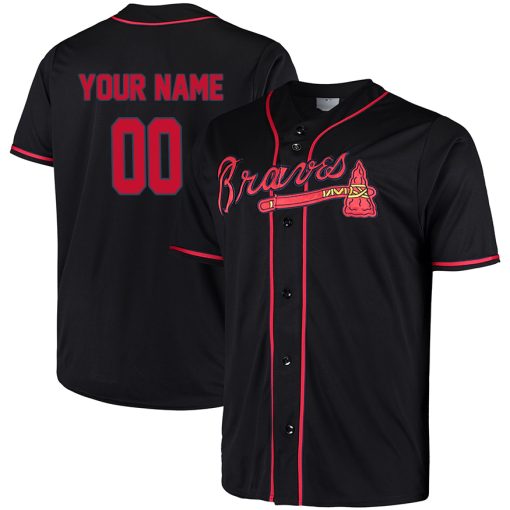 Custom Atlanta Braves 2012 Black Fashion Jersey