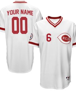 Custom Cincinnati Reds 1976 White Throwback Jersey
