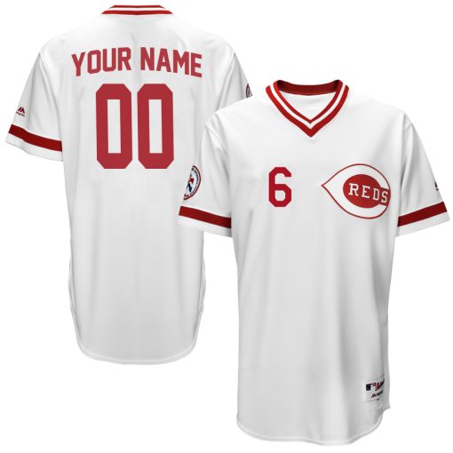 Custom Cincinnati Reds 1976 White Throwback Jersey