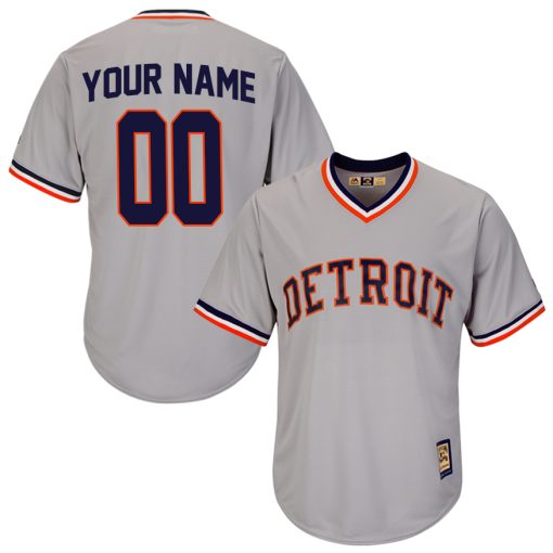 Custom Detroit Tigers 1984 Turn Back The Clock Gray Jersey