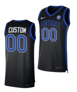 Custom Kentucky Wildcats Black College Basketball Jersey 2022-23