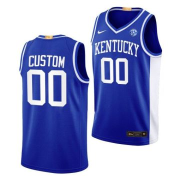 Custom Kentucky Wildcats Royal Throwback Basketball Jersey 2022-23 Go Big Blue