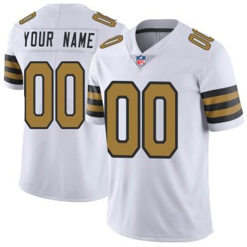Custom New Orleans Saints White Color Rush Limited Jersey