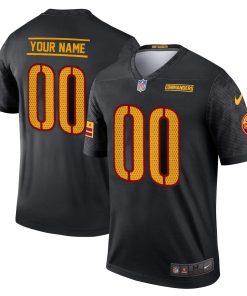Custom Washington Commanders Black Alternate Stitched Jersey