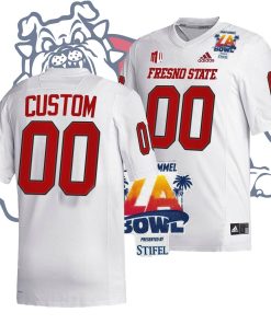 Custom Fresno State Bulldogs 2022 LA Bowl Champions Red College Football Jersey