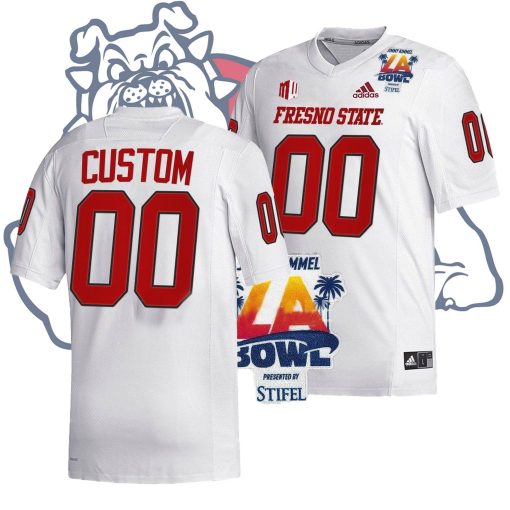 Custom Fresno State Bulldogs 2022 LA Bowl Champions Red College Football Jersey