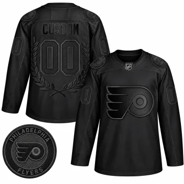 Custom Philadelphia Flyers Awards Collection Glory black jersey front and back on white background