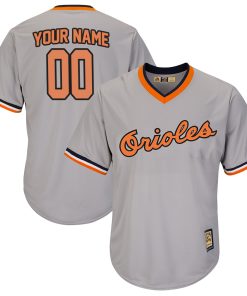 Custom Baltimore Orioles Road Gray Cooperstown Cool Base Jersey