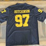 Custom Michigan Wolverines Navy College Football Home Game Jersey photo review