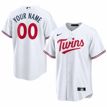 Minnesota Twins white Cool Base baseball jersey front and back