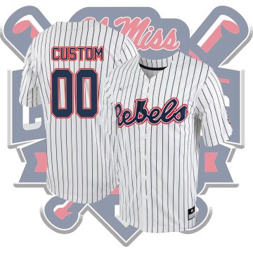 Custom Ole Miss Rebels 2022 College World Series Champions Red NCAA Baseball Jersey