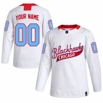 Chicago Blackhawks One Community Night white jersey front and back