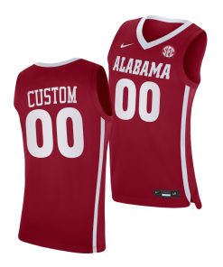 Custom Alabama Crimson Tide Red Jersey 2021-22 College Basketball
