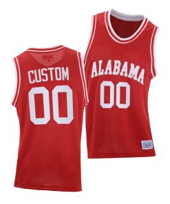 Custom Alabama Crimson Tide Red 2021 Throwback College Basketball Jersey
