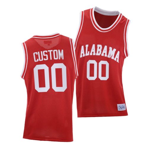 Custom Alabama Crimson Tide Red 2021 Throwback College Basketball Jersey