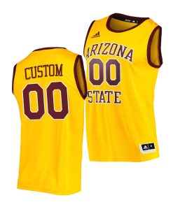Custom Arizona State Sun Devils Gold 2021 College Basketball Player Jersey