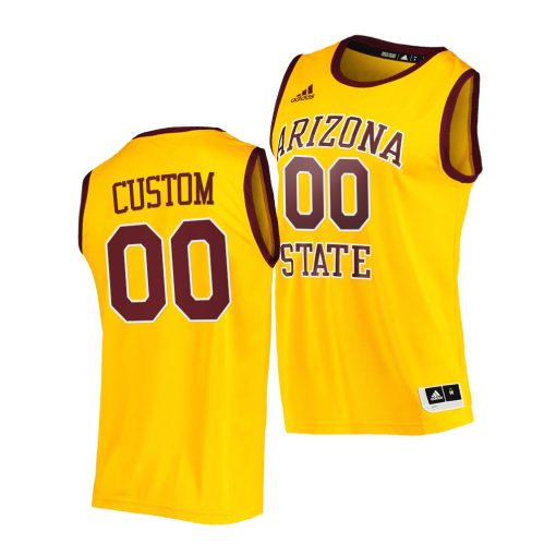 Custom Arizona State Sun Devils Gold 2021 College Basketball Player Jersey