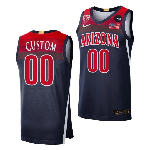 Custom Arizona Wildcats Navy College Basketball Jersey 2021-22 Elite Limited