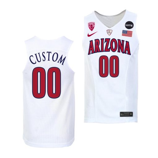 Custom Arizona Wildcats White Jersey 2021-22 College Basketball