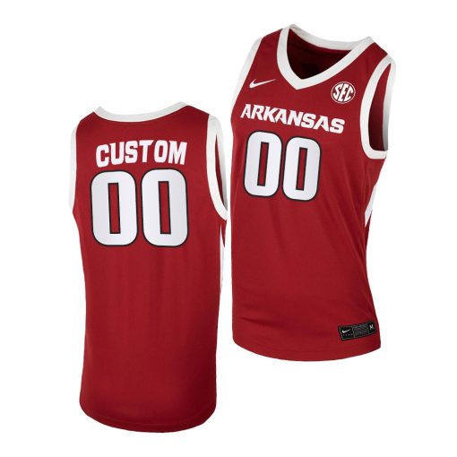 Custom Arkansas Razorbacks Cardinal Away 2021 March Madness Jersey