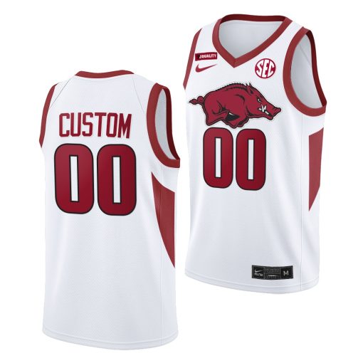 Custom Arkansas Razorbacks White Equality 2021 March Madness Jersey