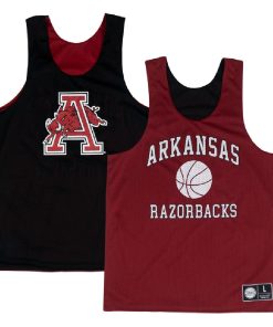 Custom Arkansas Razorbacks Retro Reversible Mesh Black Red Practice Jersey
