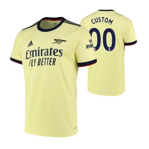 Custom Arsenal 2021 Away Jersey Pearl Citrine