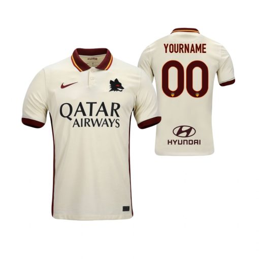 Custom AS Roma Away Cream Jersey